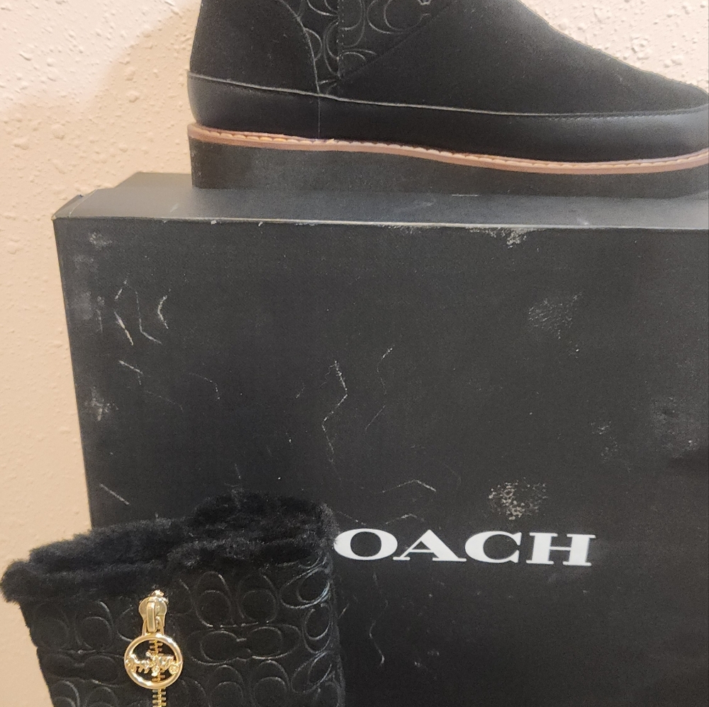Coach Black ISA Suede Boot